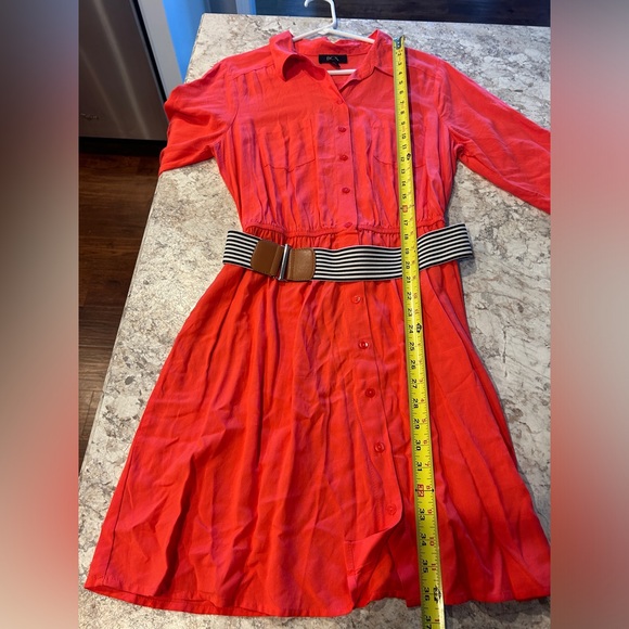 Women’s BCX Dress Size XL Belt & Button Front - Picture 10 of 11